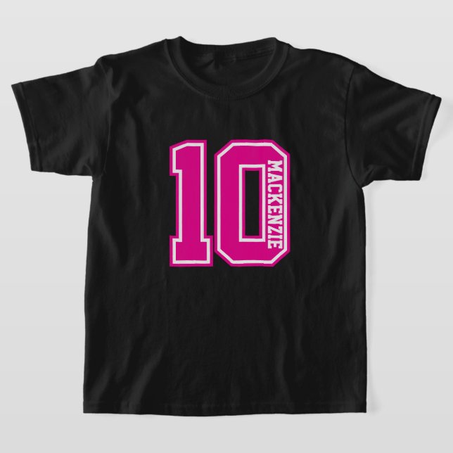 Nummer und Name Personalisierte Universitäts-  T-Shirt (Ablage )