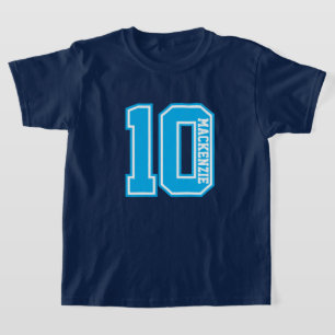 Nummer und Name Personalisierte Varsity  T-Shirt