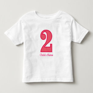 Nummer zwei Mädchen, Kindername Kleinkind T-shirt