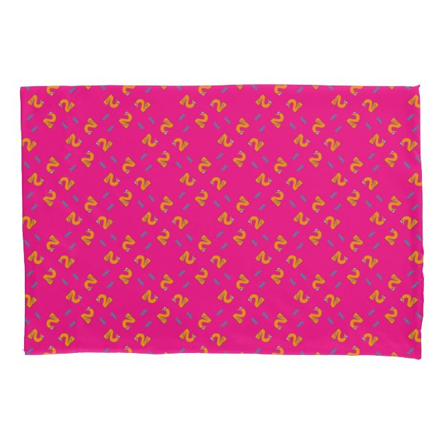 Nummer zwei rosa kissenbezug (Vorderseite)