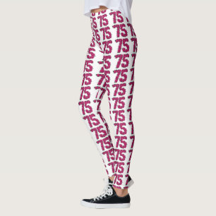 Nummerieren Sie 75 niedliche rosa Rosen des 75. Leggings