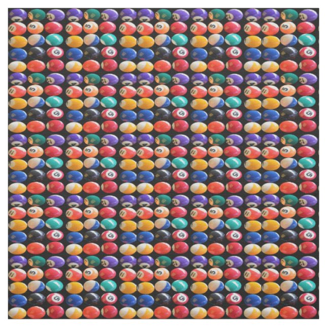 Nummerierte farbige Eightballs, Stoff (Muster)