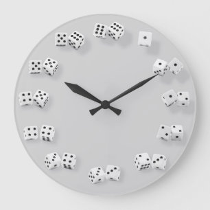Nummerierte Würfel-Neuheits-Uhr Große Wanduhr