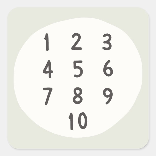 Nummern 1-10 zählen Sticker & Labels (Vorderseite)