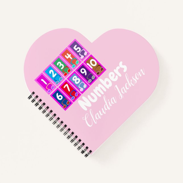 Nummern 1 bis 10 Notebook-Frühe Mathematiklehrer Notizbuch (Vorderseite)