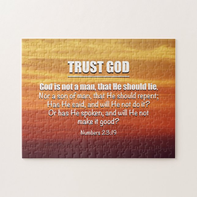 Nummern 23:19 TRUST GOD Christlich (Horizontal)