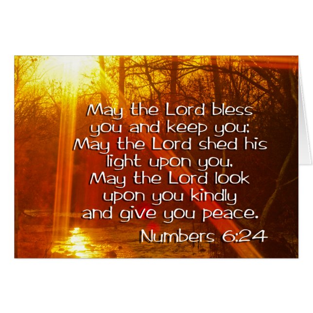 NUMMERN 6:24 BIBLE VERSE - KANN DER HERRLICHE SEGE (Vorderseite (Horizontal))