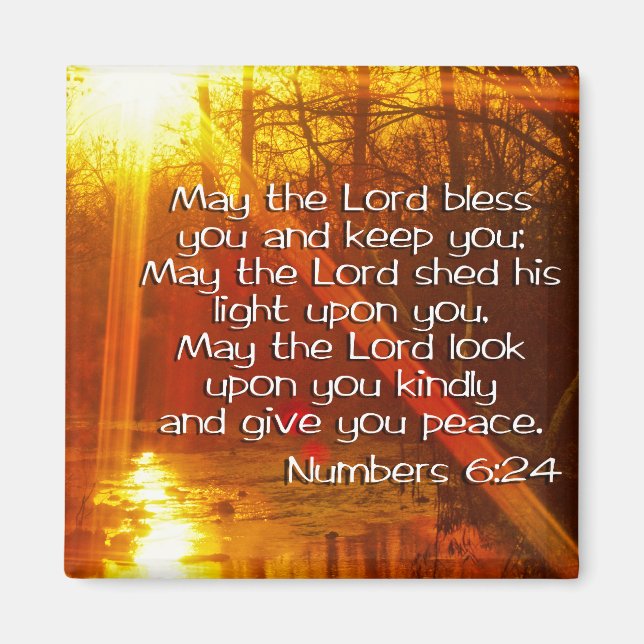 NUMMERN 6:24 BIBLE VERSE - KANN DER HERRLICHE SEGE MAGNET (Vorne)