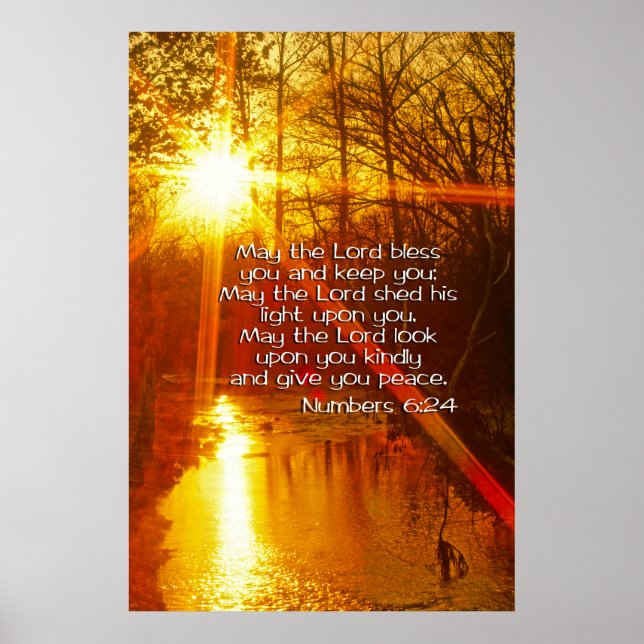 NUMMERN 6:24 KÖNNEN DAS LORD BLESS, DAS SIE POSTER (Vorne)