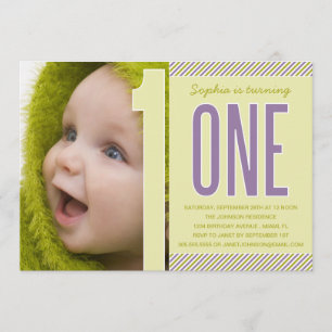 NUMMERN  ERSTE BIRTHTAGINVITÄT EINLADUNG