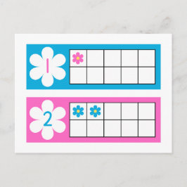 Nummernkarten, Flash Cards für die Vorschulerzählu Postkarte