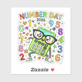 Nummerntag 2026 Süße Mathe-Sticker für Kinder Aufkleber