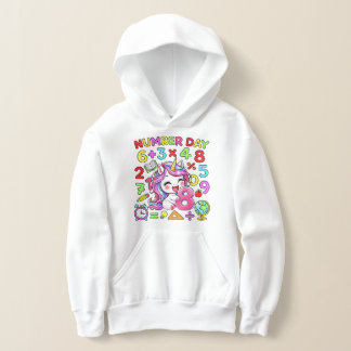 Nummerntags-Einhorn-Mathe-Nummern Hoodie
