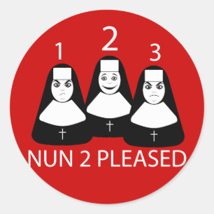 Nun, 2 gelobt runder aufkleber
