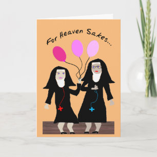 Nun Anniversaire Carte "Soeur Pantalon de fête" 2
