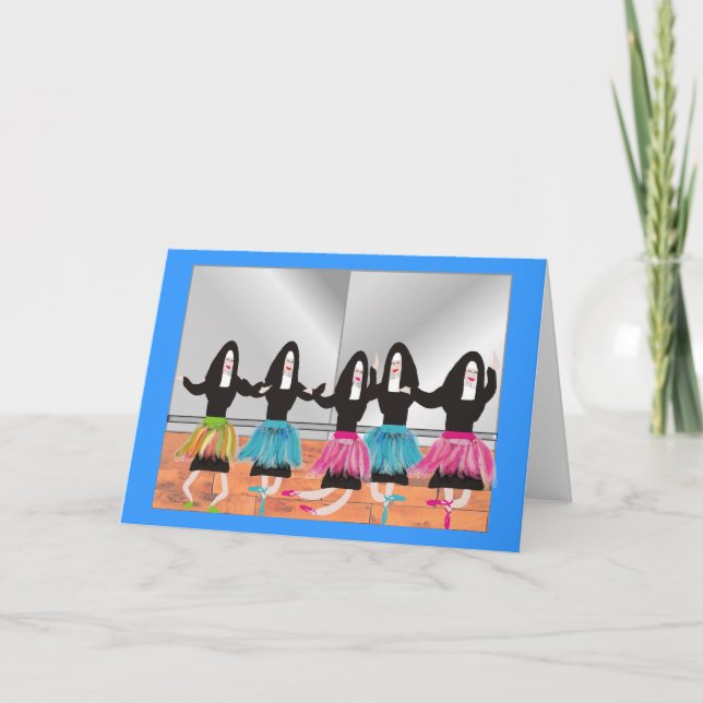 Nun Ballerina Gifts Karte (Vorderseite)