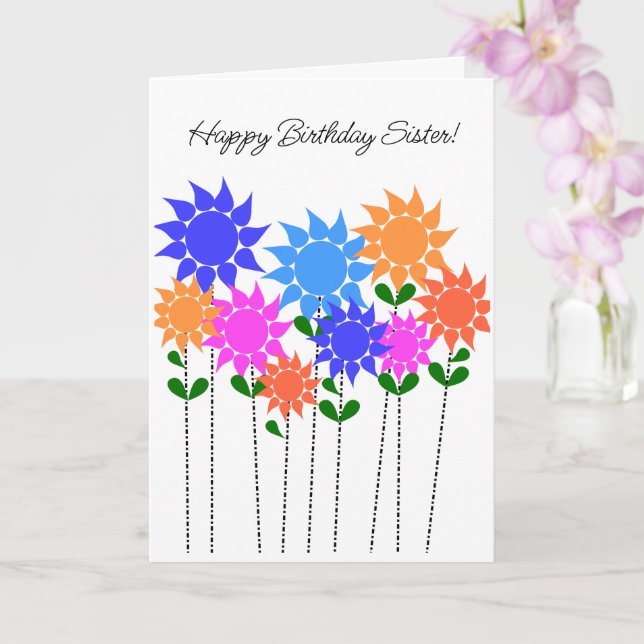 Nun Birthday Floral Card Karte (Orchidee)