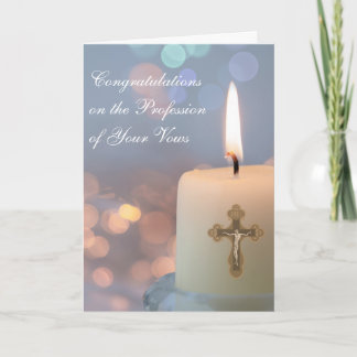 Nun gratulieren Profession der Vows Lit Candle Karte