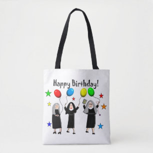Nun Happy Birthday White Tasche