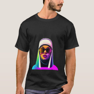 Nun Hip Hop Mode 80er Retro Männer Frauen Kinder T-Shirt