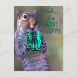 "Nun.. ICH bin HEUTE IRISH!" Postkarte