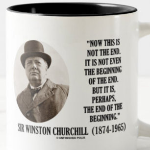 Nun ist dies nicht das Ende (Zitat von Winston Chu Zweifarbige Tasse