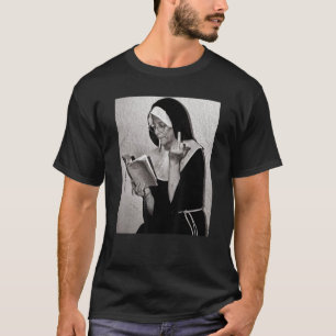 Nun Middle Finger Attitude Nun Unholy T-Shirt