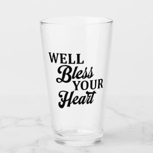 Nun segne dein Herz im südlichen Stil lustig Glas