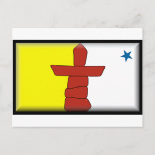 Nunavut Flag Postkarte