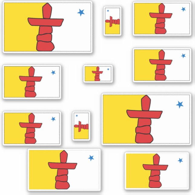 Nunavut Flags Graphic Aufkleber (Vorderseite)