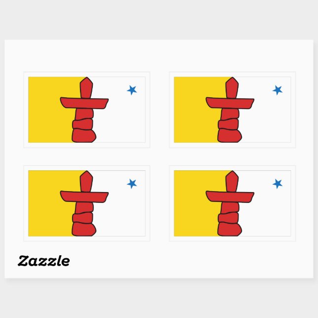 Nunavut Flags Graphic Rechteckiger Aufkleber (Blatt)