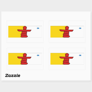 Nunavut Flags Graphic Rechteckiger Aufkleber