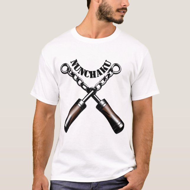 Nunchaku Design T - Shirt (Vorderseite)