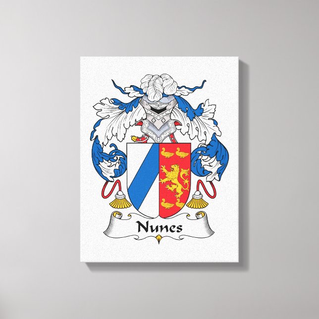Nunes Familienwappen Leinwanddruck (Vorderseite)