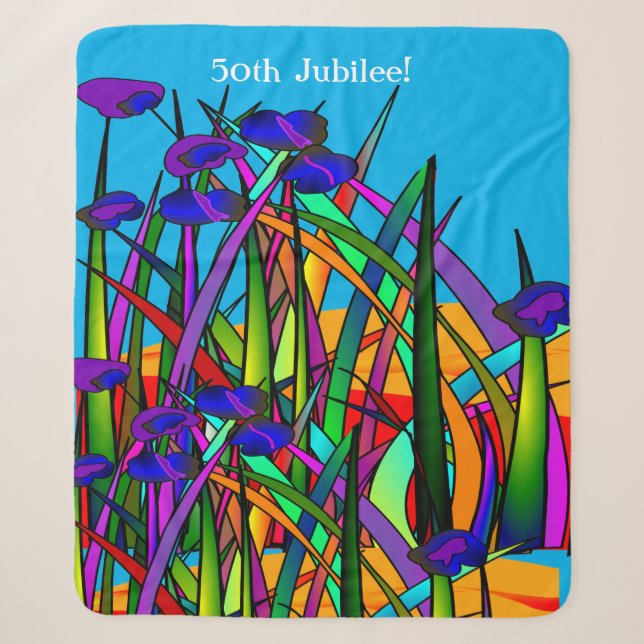 Nuns 50. Jubilee Künstlerisch Floral Sherpadecke (Vorderseite)
