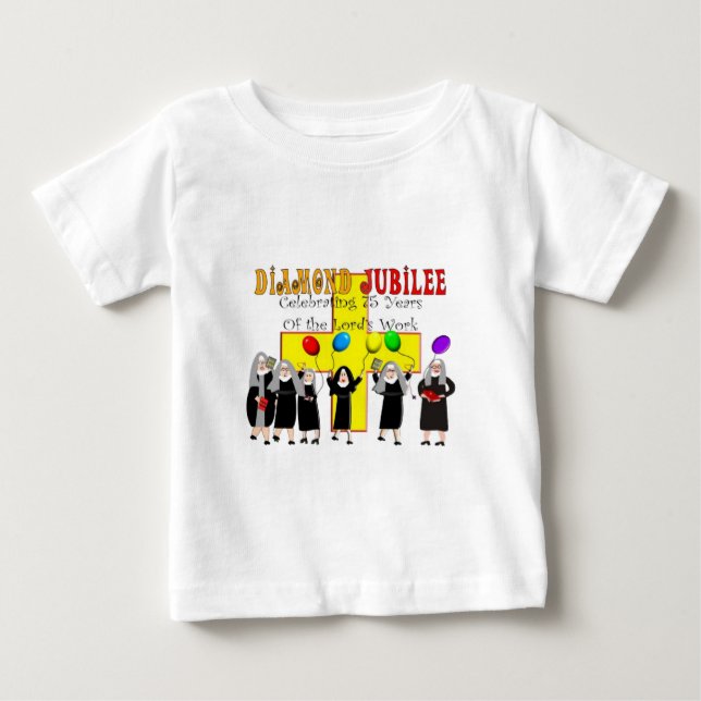 Nuns Diamond Jubilee 75. Jahr des Dienstes Baby T-shirt (Vorderseite)