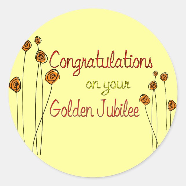 Nuns Golden Jubilee (50. Jahrestag) Geschenke Runder Aufkleber (Vorderseite)