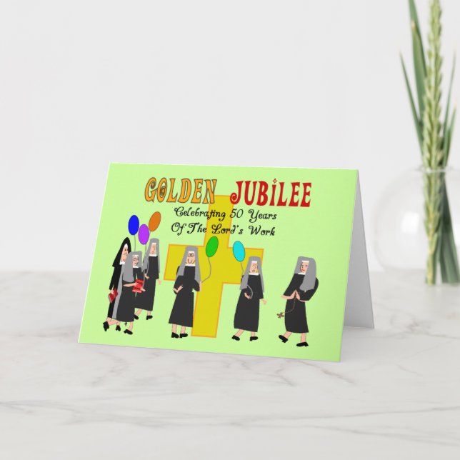 Nuns Golden Jubilee Geschenke Karte (Vorderseite)