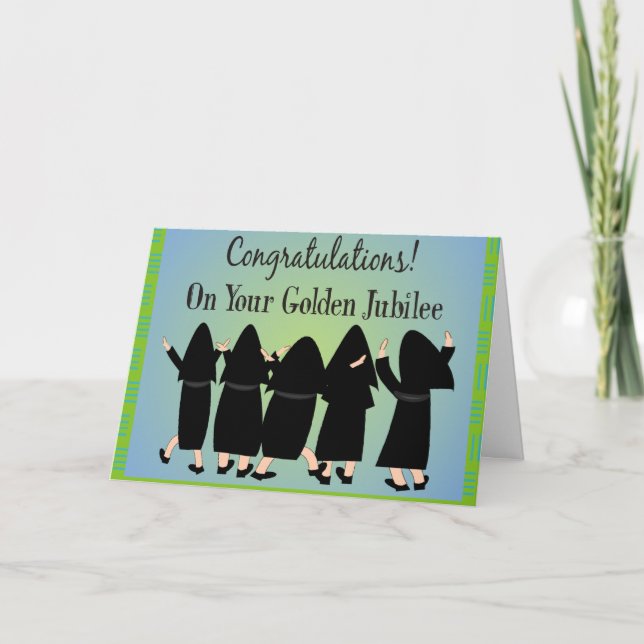 Nuns Golden Jubilee Geschenke Karte (Vorderseite)