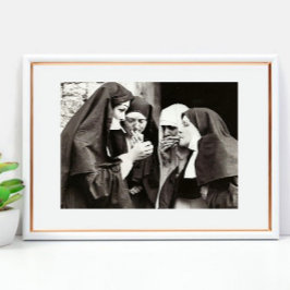 Nuns Rauchen Vintage Fotografie XLarge Poster