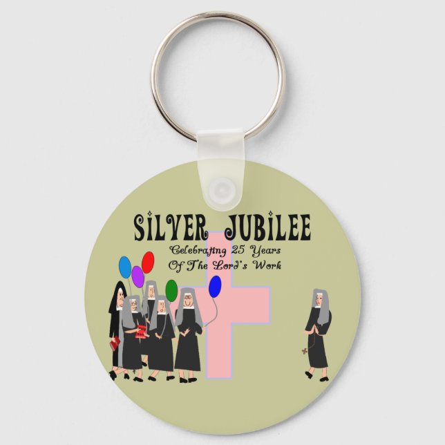 Nuns Silver Jubilee Geschenke Schlüsselanhänger (Vorderseite)