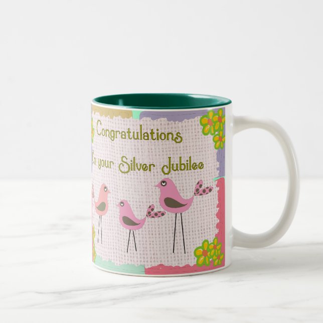 Nuns Silver Jubilee Geschenke Zweifarbige Tasse (Rechts)