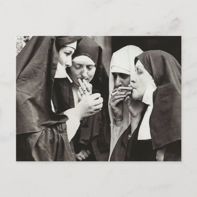 Nuns Smoking Postkarte (Vorderseite)