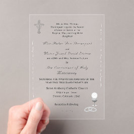 Nuptial Grace Catholic Wedding Invitation Acryleinladungen