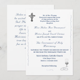 Nuptial Grace Catholic Wedding Invitation Einladung