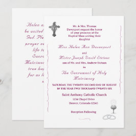 Nuptial Grace Catholic Wedding Invitation Einladung