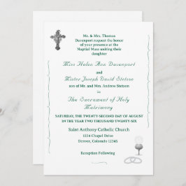 Nuptial Grace Catholic Wedding Invitation Einladung