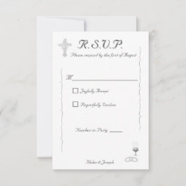Nuptial Grace Catholic Wedding Response Card RSVP Karte