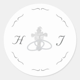 Nuptial Grace Catholic Wedding Runder Aufkleber