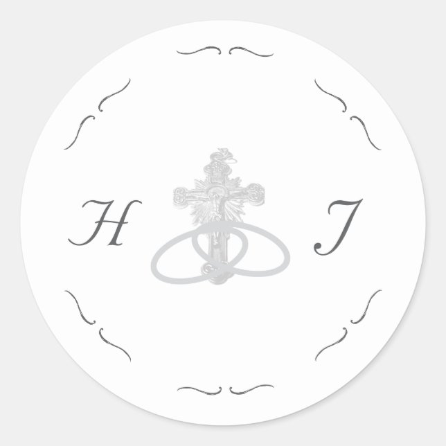 Nuptial Grace Catholic Wedding Runder Aufkleber (Vorderseite)